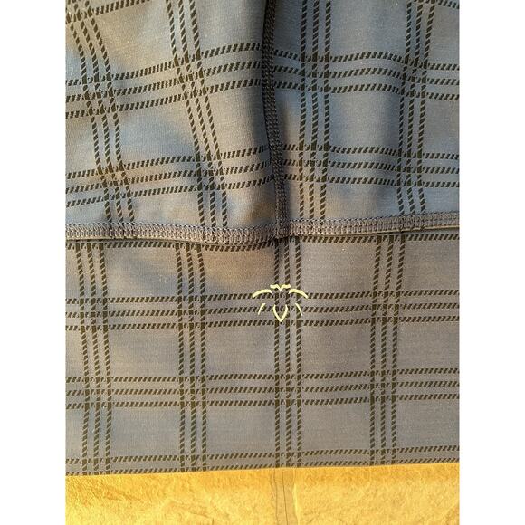 Beyond Yoga High Waisted Midi Plaid Leggings Blue Size Large Festive Winter - Picture 7 of 9